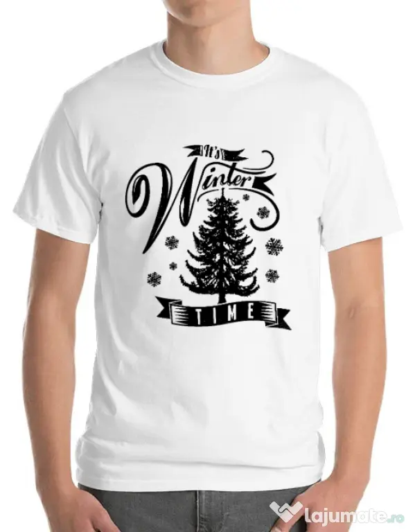 Tricou ADLER barbat Winter time Alb