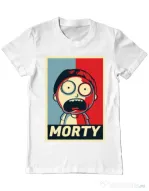 Tricou ADLER barbat Morty Alb