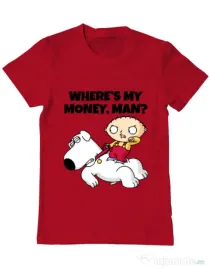 Tricou ADLER barbat Where s my money Rosu