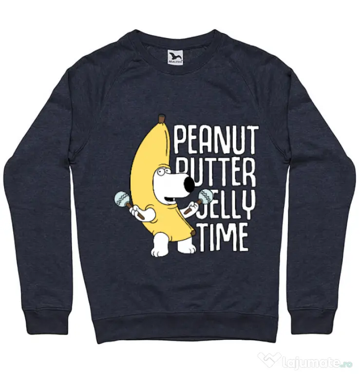 Bluza ADLER barbat Peanut butter jelly time Denim inchis