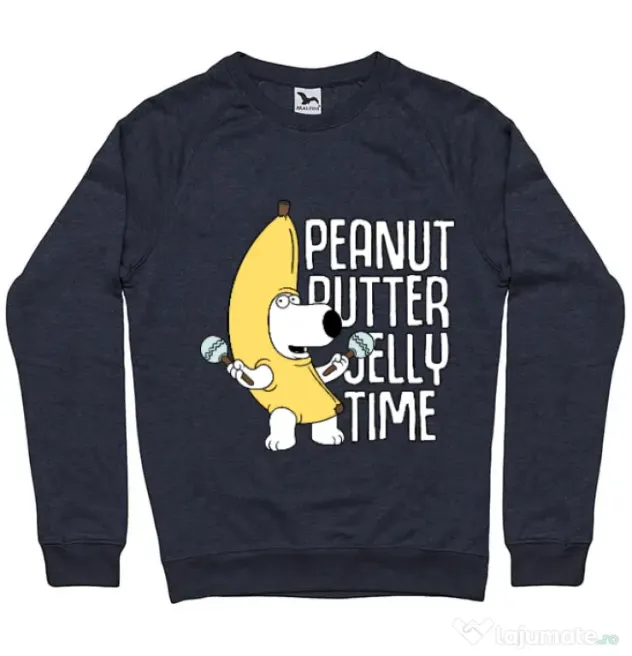 Bluza ADLER barbat Peanut butter jelly time Denim inchis