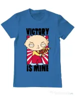 Tricou ADLER barbat Victory is mine Albastru azuriu