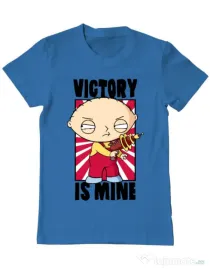 Tricou ADLER barbat Victory is mine Albastru azuriu