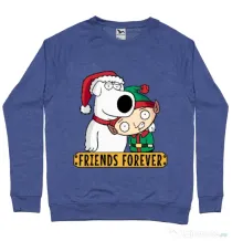Bluza ADLER barbat Friends forever Albastru melanj