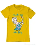 Tricou ADLER barbat I woke up like Elsa Galben