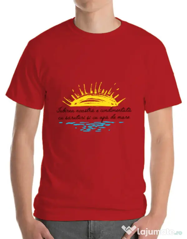 Tricou ADLER barbat Iubirea noastra Rosu