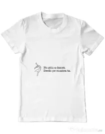 Tricou ADLER barbat Nu stiu a dansa Alb