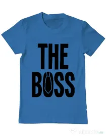 Tricou ADLER barbat The boss Albastru azuriu
