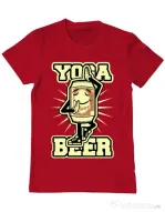 Tricou ADLER barbat Yoga beer Rosu