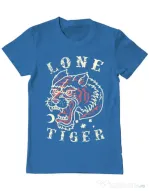 Tricou ADLER barbat Lone tiger Albastru azuriu
