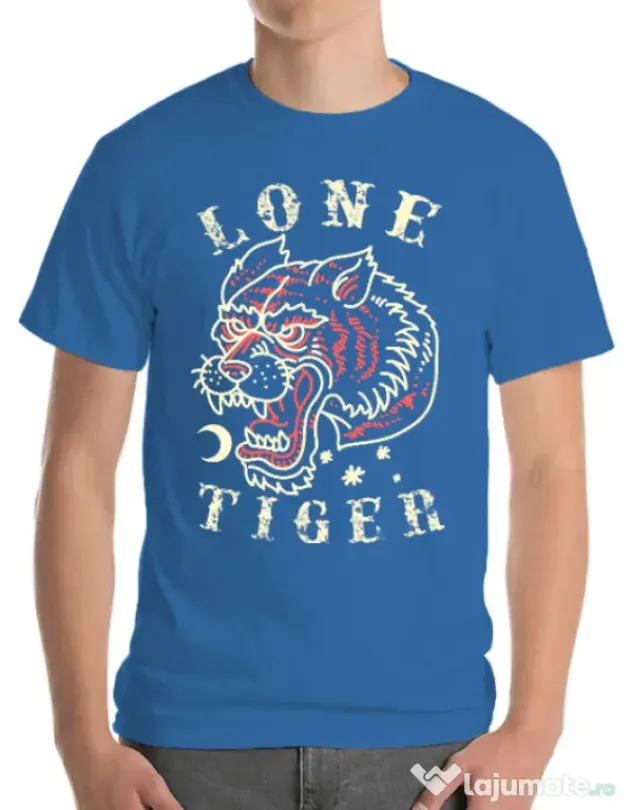 Tricou ADLER barbat Lone tiger Albastru azuriu