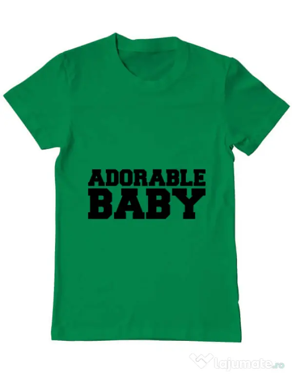 Tricou ADLER barbat Adorable baby Verde mediu