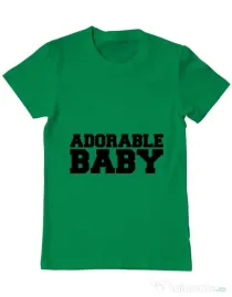 Tricou ADLER barbat Adorable baby Verde mediu