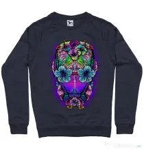 Bluza ADLER barbat Flower helmet Denim inchis