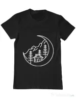 Tricou ADLER barbat Moon life Negru