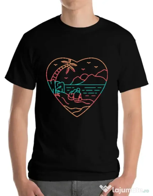 Tricou ADLER barbat True love in nature Negru