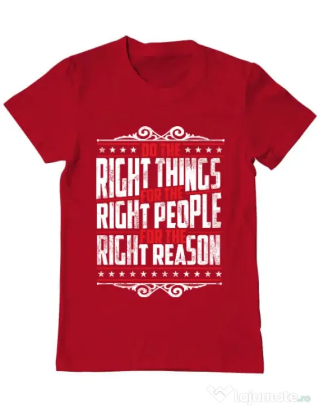 Tricou ADLER barbat Do the right things Rosu