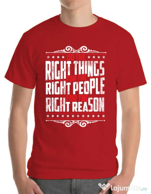 Tricou ADLER barbat Do the right things Rosu