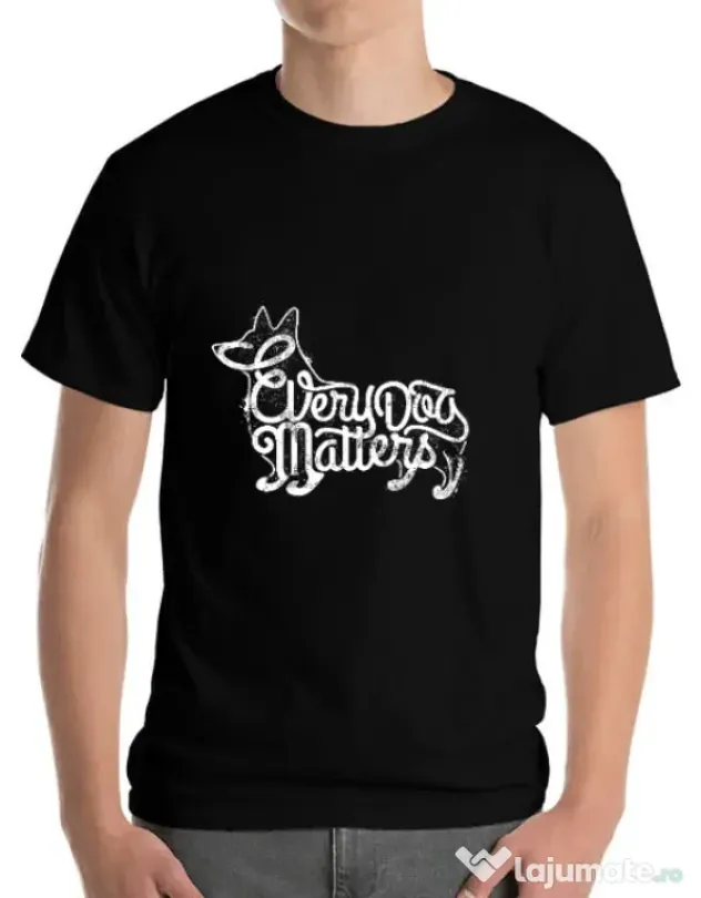 Tricou ADLER barbat Every dog matters Negru