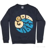 Bluza ADLER barbat Good vibes and wave Denim inchis