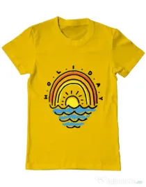 Tricou ADLER barbat Holiday Galben