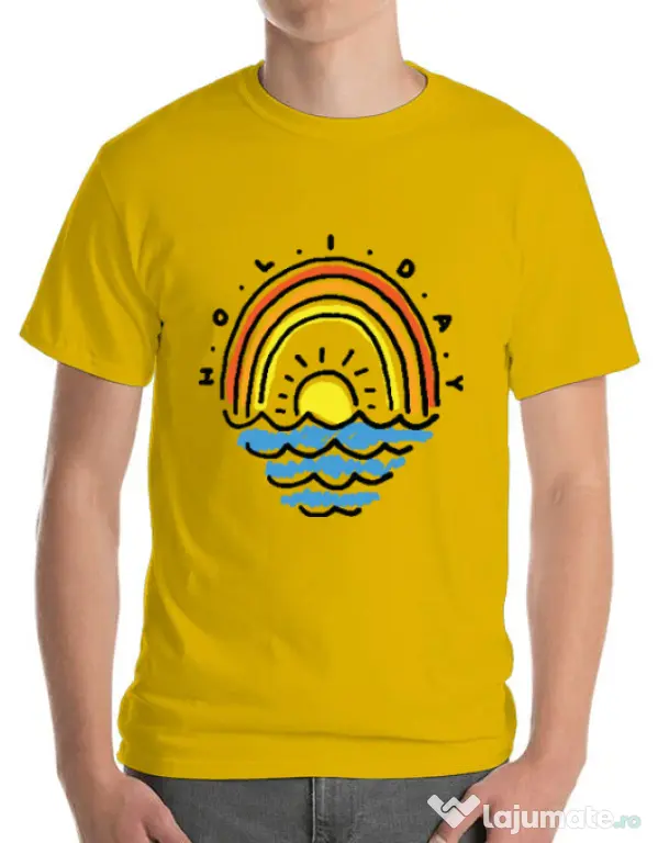 Tricou ADLER barbat Holiday Galben
