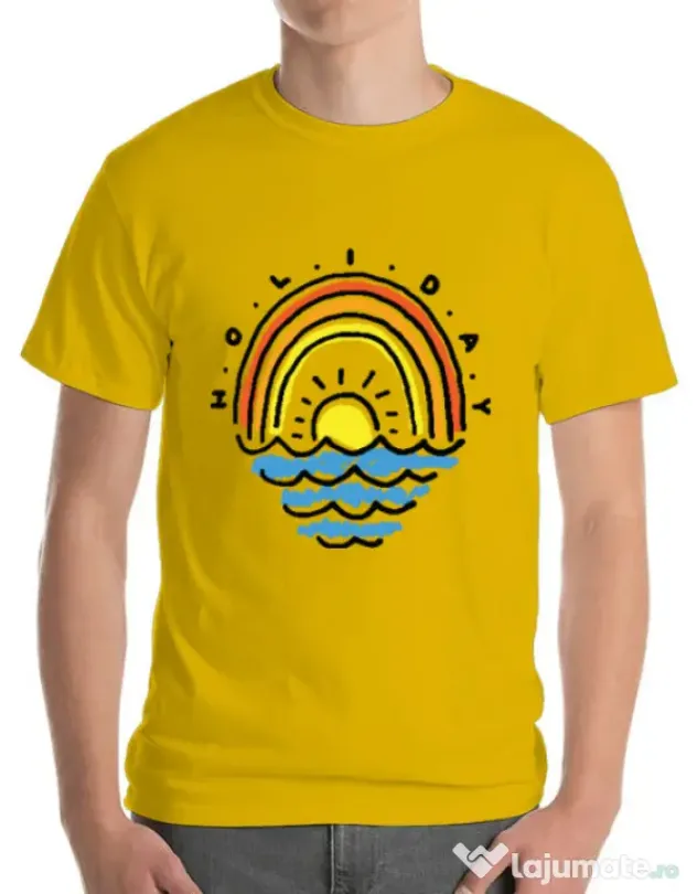 Tricou ADLER barbat Holiday Galben