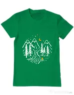 Tricou ADLER barbat Night camping Verde mediu