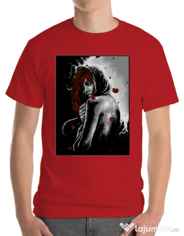 Tricou ADLER barbat Solitude Rosu