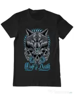 Tricou ADLER barbat Wolf of death Negru