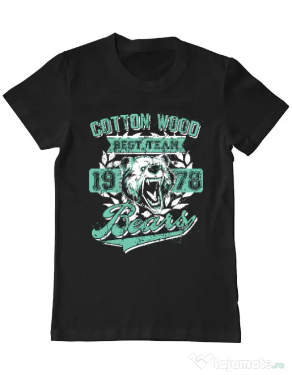 Tricou ADLER barbat Cotton wood Negru