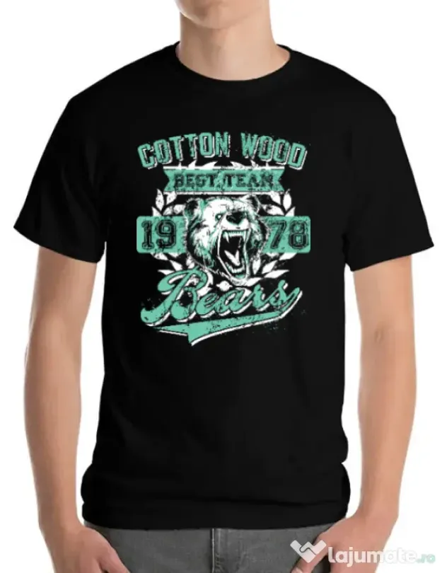 Tricou ADLER barbat Cotton wood Negru