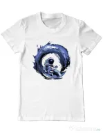 Tricou ADLER barbat Surfing in space Alb