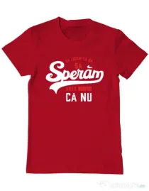 Tricou ADLER barbat Sa speram ca nu Rosu
