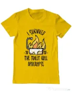 Tricou ADLER barbat Toilet roll apocalypse Galben