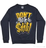 Bluza ADLER barbat Don't give a shit Denim inchis