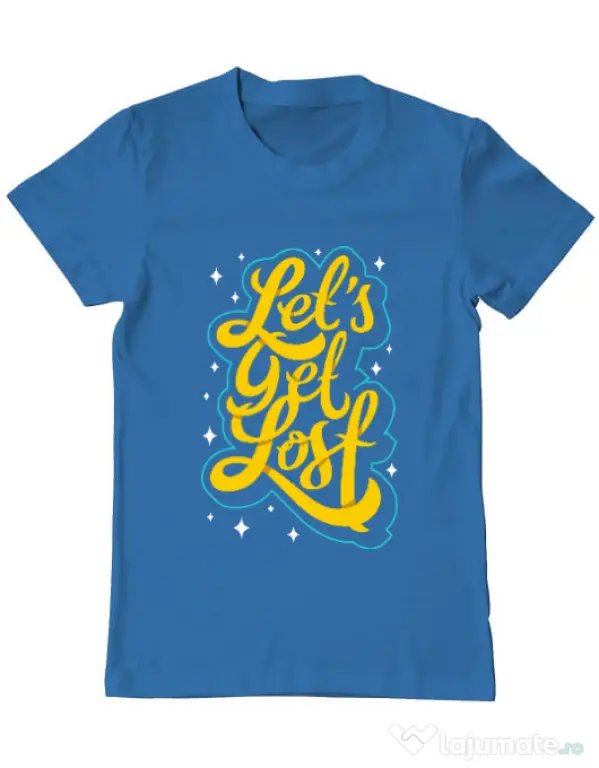 Tricou ADLER barbat Let\'s get lost Albastru azuriu