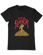 Tricou ADLER barbat Pizza slayer Negru
