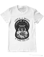 Tricou ADLER barbat Sunset chill Alb
