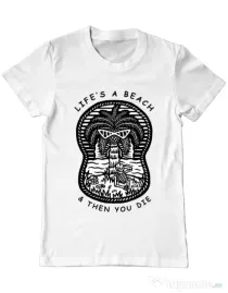Tricou ADLER barbat Sunset chill Alb