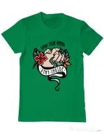 Tricou ADLER barbat Wash your hands Verde mediu