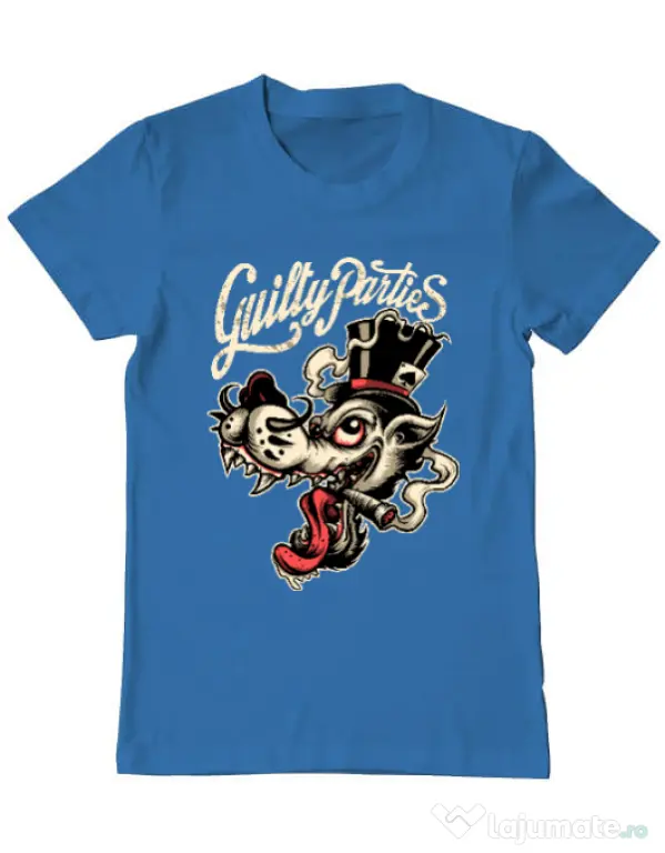 Tricou ADLER barbat Guilty parties Albastru azuriu