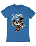 Tricou ADLER barbat Guilty parties Albastru azuriu
