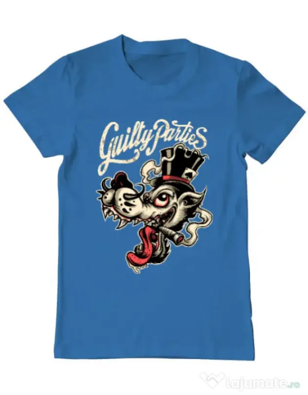 Tricou ADLER barbat Guilty parties Albastru azuriu