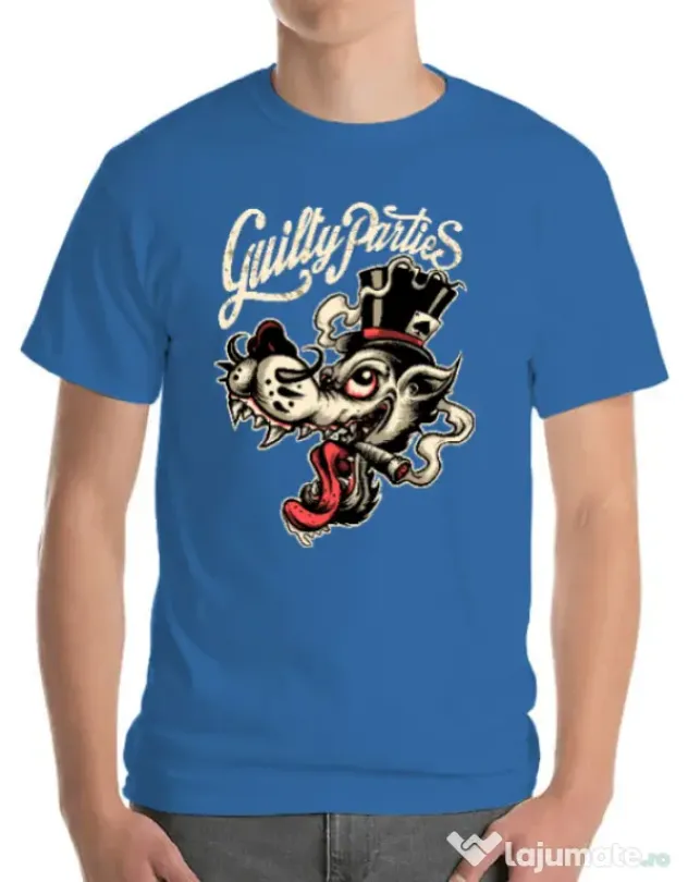 Tricou ADLER barbat Guilty parties Albastru azuriu