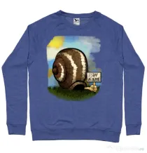 Bluza ADLER barbat I stay home 2 Albastru melanj