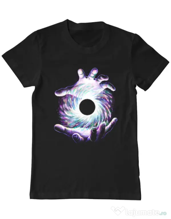 Tricou ADLER barbat A hole in my hand Negru