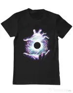 Tricou ADLER barbat A hole in my hand Negru