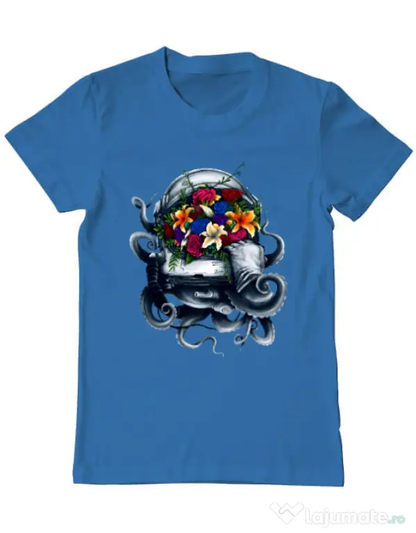 Tricou ADLER barbat Space bloom Albastru azuriu