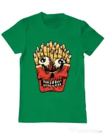 Tricou ADLER barbat Zombie French Fries Verde mediu